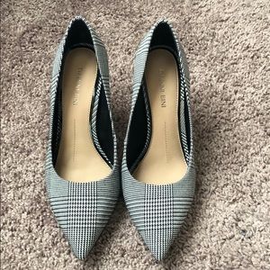 Black and white pumps